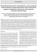 Cover page: Dorsolateral prefrontal γ-aminobutyric acid in patients with treatment-resistant depression after transcranial magnetic stimulation measured with magnetic resonance spectroscopy.