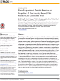 Cover page: Dose-Response of Aerobic Exercise on Cognition: A Community-Based, Pilot Randomized Controlled Trial.