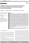 Cover page: Sensitivity of nitrate concentration‐discharge patterns to soil nitrate distribution and drainage properties in the vertical dimension