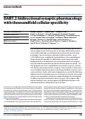 Cover page: DART.2: bidirectional synaptic pharmacology with thousandfold cellular specificity