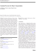 Cover page: Gaussian Processes for Object Categorization