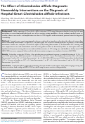 Cover page: The Effect of Clostridioides difficile Diagnostic Stewardship Interventions on the Diagnosis of Hospital-Onset Clostridioides difficile Infections