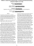 Cover page: Children’s semantic and world knowledge overrides fictional information during
anticipatory linguistic processing