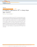 Cover page: Is negative capacitance FET a steep-slope logic switch?