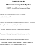 Cover page: NMR structure of hypothetical protein MG354 from Mycoplasma genitalium