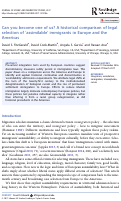 Cover page: Can you become one of us? A historical comparison of legal selection of ‘assimilable’ immigrants in Europe and the Americas