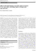 Cover page: Effect of sub-lethal damage to juvenile colonies of massive Porites spp. under contrasting regimes of temperature and water flow