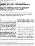 Cover page: Leaky ribosomal scanning in mammalian genomes: significance of histone H4 alternative translation in vivo