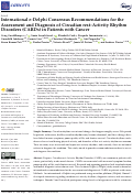 Cover page: International e-Delphi Consensus Recommendations for the Assessment and Diagnosis of Circadian rest-Activity Rhythm Disorders (CARDs) in Patients with Cancer.