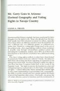 Cover page: Mr. Gerry Goes to Arizona: Electoral Geography and Voting Rights in Navajo Country