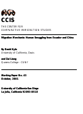 Cover page: Migration Merchants: Human Smuggling from Ecuador and China