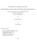 Cover page: Robust Machine Learning in Adversarial Setting with Provable Guarantee