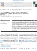 Cover page: Understanding health disparities affecting utilization of tobacco treatment in low-income patients in an urban health center in Southern California