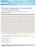 Cover page: Molecular disorganization of axons adjacent to human lacunar infarcts