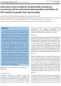 Cover page: Laboratory tests in patients treated with isotretinoin: occurrence of liver and muscle abnormalities and failure of AST and ALT to predict liver abnormality