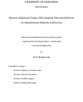 Cover page: Photonic &amp; Epitaxial Design of Bio-inspired, Structured Surfaces for Optoelectronic Materials and Devices