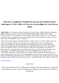 Cover page: Extensive sampling of basidiomycete genomes demonstrates inadequate of the white rot/ brown rot paradigm for wood decay fungi