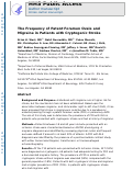 Cover page: Frequency of Patent Foramen Ovale and Migraine in Patients With Cryptogenic Stroke