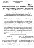 Cover page: Relationship between larval settlement, alongshore wind stress and surface temperature in a numerical model of the central California coastal circulation