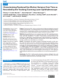 Cover page: Characterizing Fixational Eye Motion Variance Over Time as Recorded by the Tracking Scanning Laser Ophthalmoscope