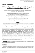 Cover page: Park, Partnerships, and Place: Interdisciplinary Student Perspectives on Applied Anthropology Research in the City