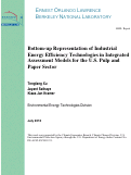 Cover page: Bottom-up Representation of Industrial Energy Efficiency Technologies in Integrated Assessment Models for the U.S. Pulp and Paper Sector