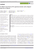 Cover page: Feedback loops between 3D vegetation structure and ecological functions of animals