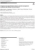 Cover page: Comparison of surgical fixation and non-operative management in patients with traumatic sternum fracture