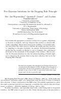 Cover page: Five Bayesian Intuitions for the Stopping Rule Principle