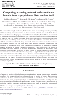 Cover page: Computing a ranking network with confidence bounds from a graph-based Beta random field
