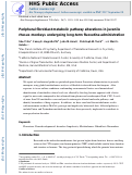 Cover page: Peripheral fibroblast metabolic pathway alterations in juvenile rhesus monkeys undergoing long-term fluoxetine administration