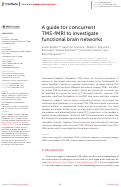 Cover page: A guide for concurrent TMS-fMRI to investigate functional brain networks