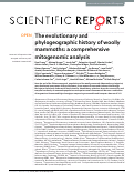 Cover page: The evolutionary and phylogeographic history of woolly mammoths: a comprehensive mitogenomic analysis