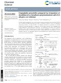 Cover page: Degradable polyolefins prepared by integration of disulfides into metathesis polymerizations with 3,6-dihydro-1,2-dithiine.