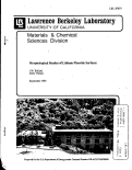 Cover page: Morphological Studies of Lithium Fluoride Surfaces