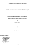 Cover page: Diurnal to annual variations in the atmospheric water cycle