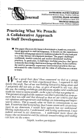 Cover page: Practicing What We Preach: A Collaborative Approach to Staff Development