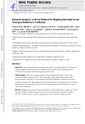 Cover page: Network analysis: a novel method for mapping neonatal acute transport patterns in California
