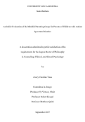 Cover page: An Initial Evaluation of the Mindful Parenting Group for Parents of Children with Autism Spectrum Disorder