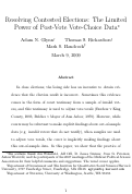 Cover page: Resolving Contested Elections: The Limited Power of Post-Vote Vote-Choice Data