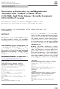 Cover page: Macitentan in Pulmonary Arterial Hypertension Associated with Connective Tissue Disease (CTD-PAH): Real-World Evidence from the Combined OPUS/OrPHeUS Dataset.