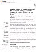 Cover page: Are Epithelial Ovarian Cancers of the Mesenchymal Subtype Actually Intraperitoneal Metastases to the Ovary?