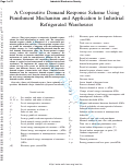 Cover page: A Cooperative Demand Response Scheme Using Punishment Mechanism and Application to Industrial Refrigerated Warehouses