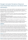 Cover page: Managers' and Leaders’ Perceptions of Sexual and Gender-Based Public Harassment in the Veterans Health Administration