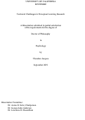 Cover page: Technical Challenges in Perceptual Learning Research