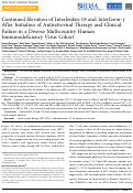 Cover page: Continued Elevation of Interleukin-18 and Interferon-γ After Initiation of Antiretroviral Therapy and Clinical Failure in a Diverse Multicountry Human Immunodeficiency Virus Cohort