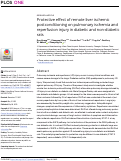 Cover page: Protective effect of remote liver ischemic postconditioning on pulmonary ischemia and reperfusion injury in diabetic and non-diabetic rats