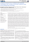 Cover page: Avalanche Analysis from Multielectrode Ensemble Recordings in Cat, Monkey, and Human Cerebral Cortex during Wakefulness and Sleep