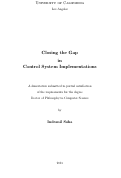 Cover page: Closing the Gap in Control System Implementations