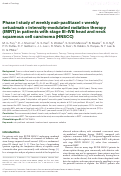 Cover page: Phase I study of weekly nab-paclitaxel + weekly cetuximab + intensity-modulated radiation therapy (IMRT) in patients with stage III–IVB head and neck squamous cell carcinoma (HNSCC)